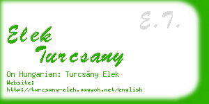 elek turcsany business card
